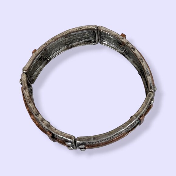 Metal Cross Stretch Bracelet - Picture 3 of 6